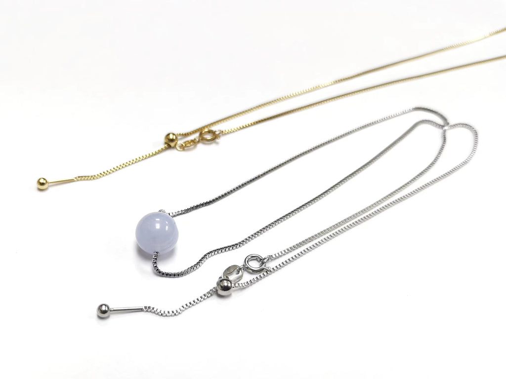 18" Stainless Steel Necklace, 1.1mm box chain, with stopper | 18“ 不鏽鋼項鏈 1.1mm 盒子鏈, 可調節