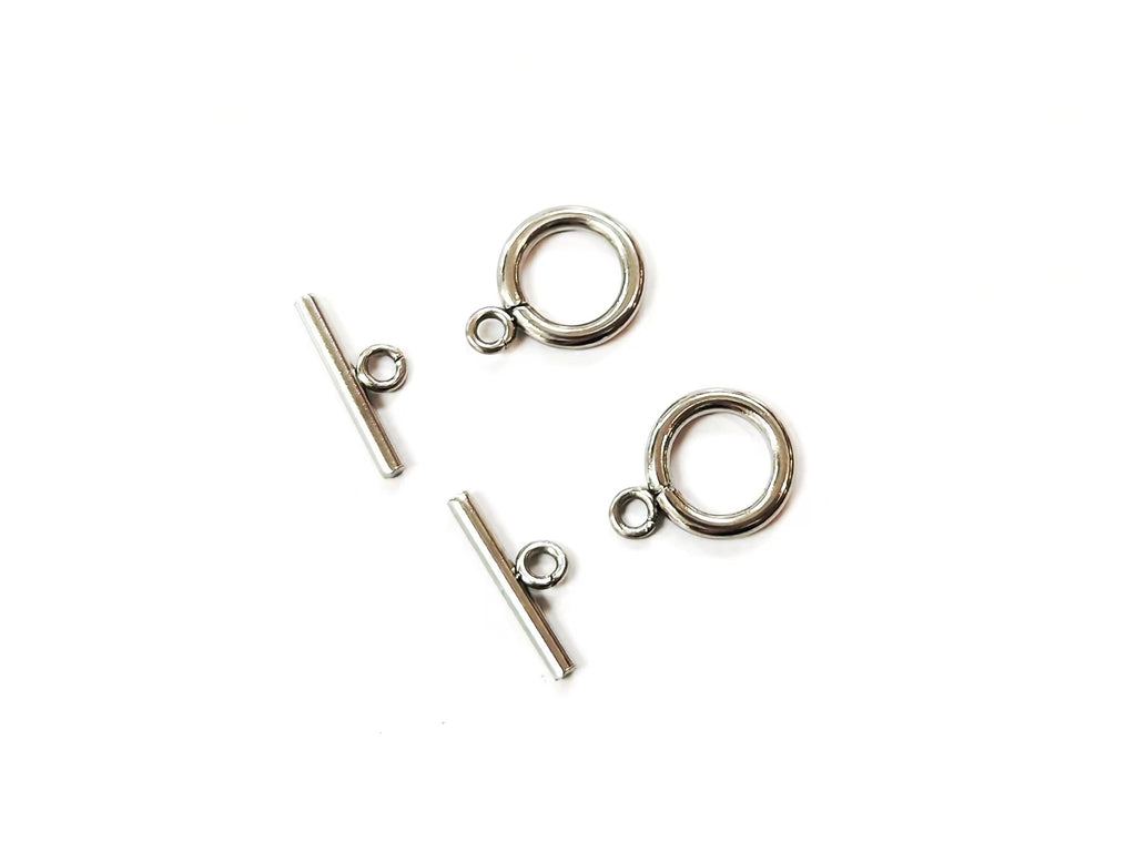 Toggle Clasp, Stainless Steel, Round | OT扣, 不鏽鋼, 12mm/14mm圓形