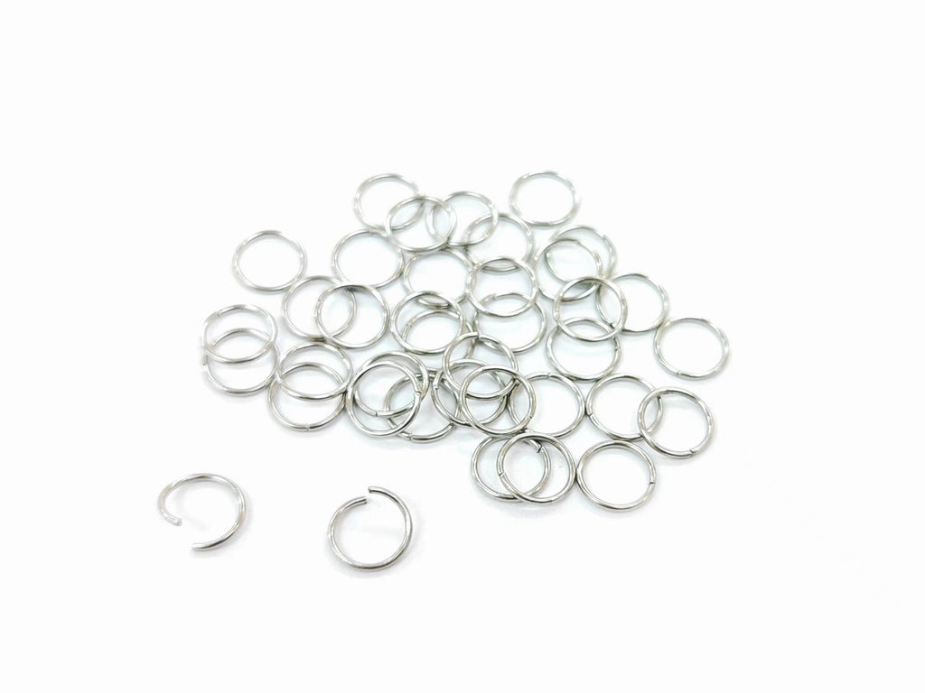 Jump Ring, 0.8x8mm, Stainless Steel, 72 Pieces | 不鏽鋼開口圈, 0.8x8mm圓形, 72個