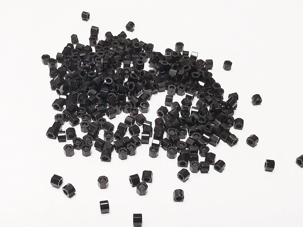 Cylinder seed bead, hexagon, 2.5mm | 古董玻璃珠, 六角, 2.5mm