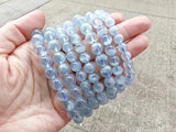 Aquamarine, Bracelet, Single-Loop Elastic | 海藍寶, 淺藍天白雲, 單圈手鏈