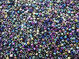 Cylinder seed bead, metallic, 2.5mm | 古董玻璃珠, 金屬色, 2.5mm