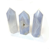 Polished Quartz Crystal Points, Blue Lace Agate 水晶柱, 藍紋瑪瑙