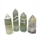 Polished Quartz Crystal Points, Fluorite 水晶柱, 螢石