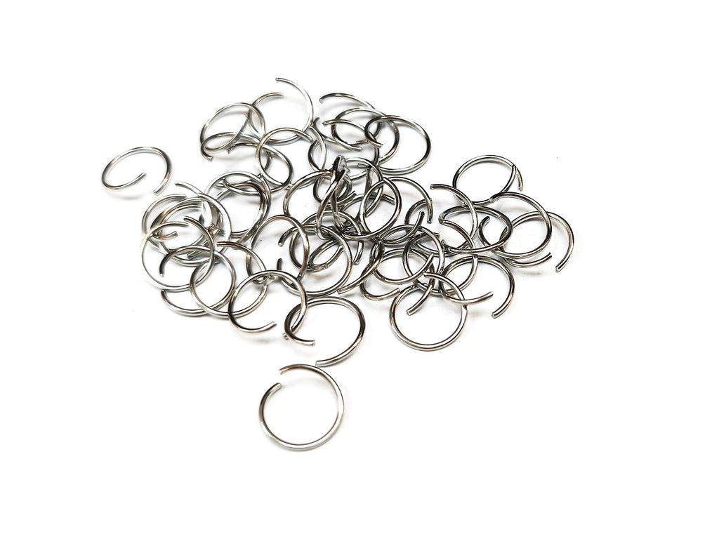 Jump Ring, 1x12mm, Stainless Steel, 50 Pieces | 不鏽鋼開口圈, 1x12mm圓形, 50個