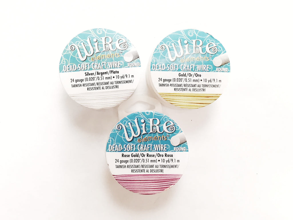 Craft Wire, Round, Beadsmith, 24 Gauge (0.51mm) | 圓銅線, Beadsmith, 24 Gauge (0.51mm)