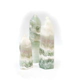 Polished Quartz Crystal Points, Fluorite 水晶柱, 螢石