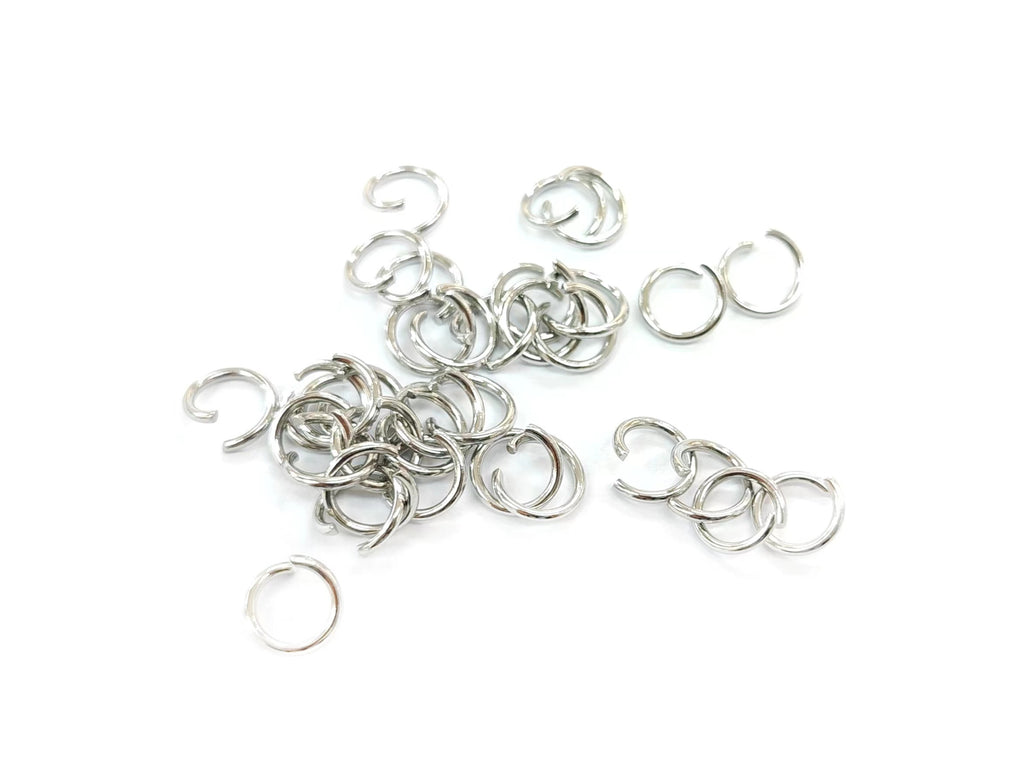 Jump Ring, 1.2x9mm, Stainless Steel, 50 Pieces | 不鏽鋼開口圈, 1.2x9mm圓形, 50個