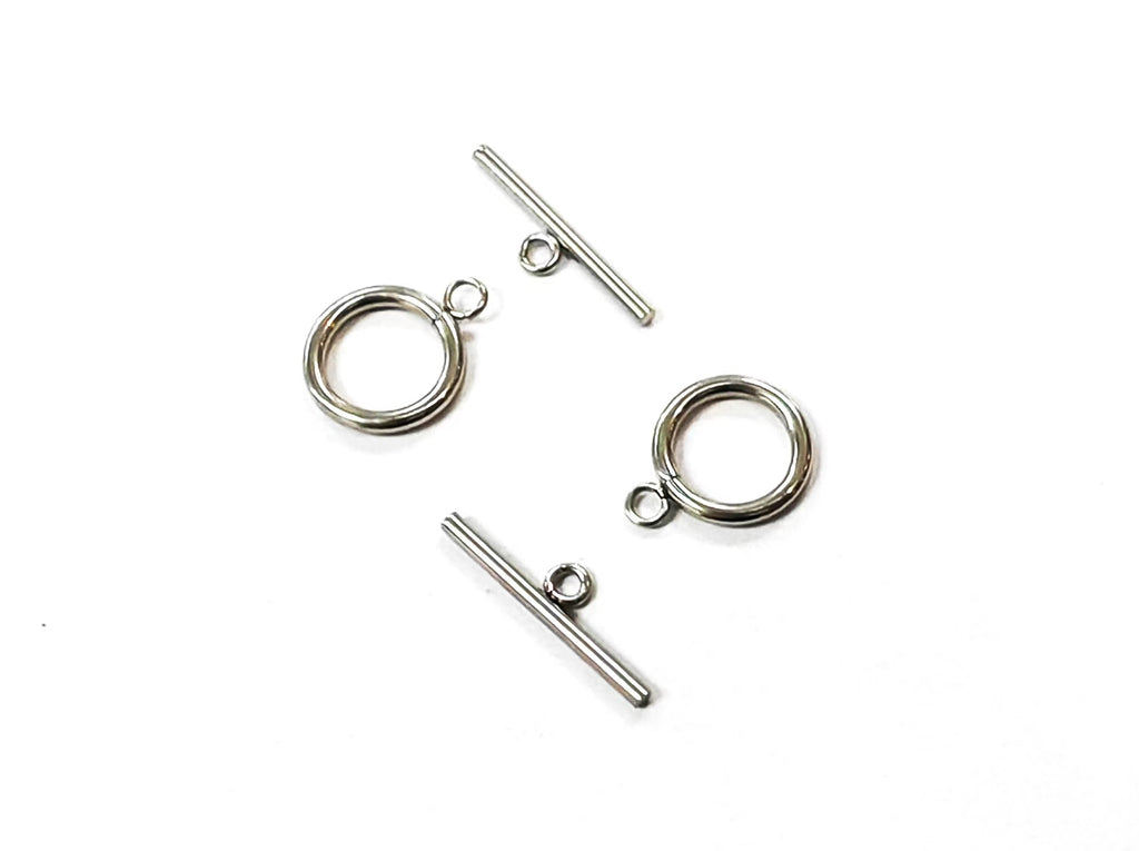 Toggle Clasp, Stainless Steel, Round | OT扣, 不鏽鋼, 12mm/14mm圓形