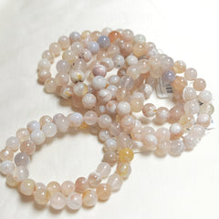 Sakura Agate, Bracelet, Single-Loop Elastic | 櫻花瑪瑙, 單圈手鏈