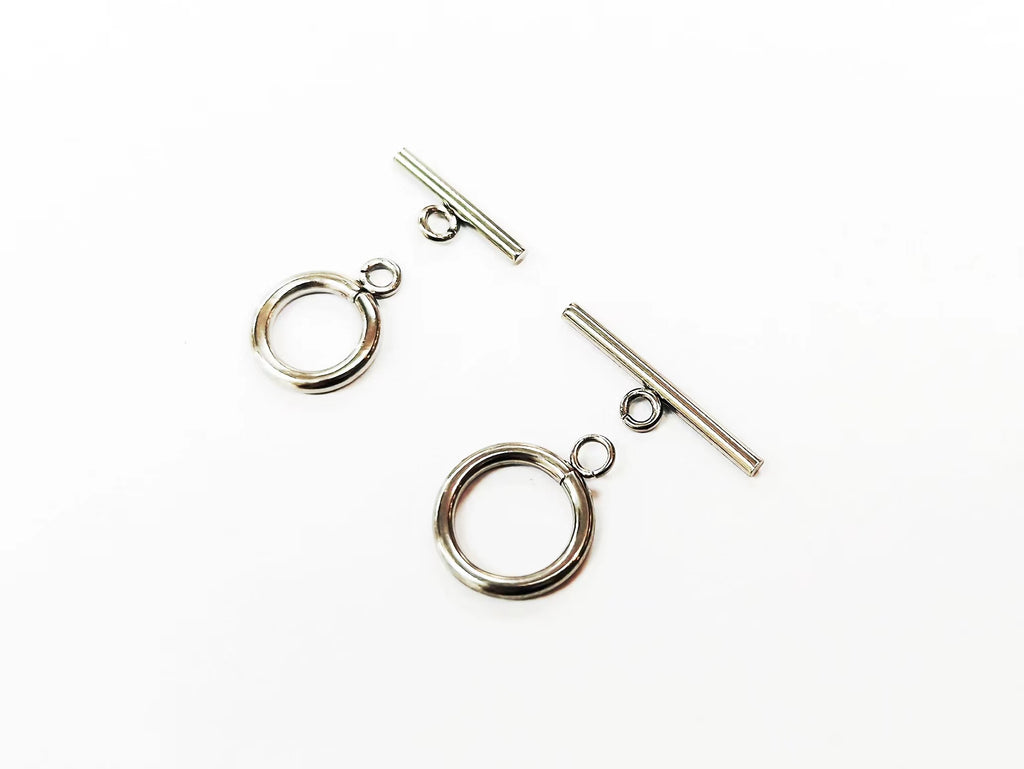 Toggle Clasp, Stainless Steel, Round | OT扣, 不鏽鋼, 12mm/14mm圓形