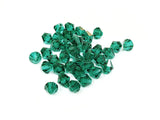 Bicone Glass Bead, 8mm, SeaGreen, 36pcs | 雙尖水晶玻璃, 8mm, 孔綠, 36粒