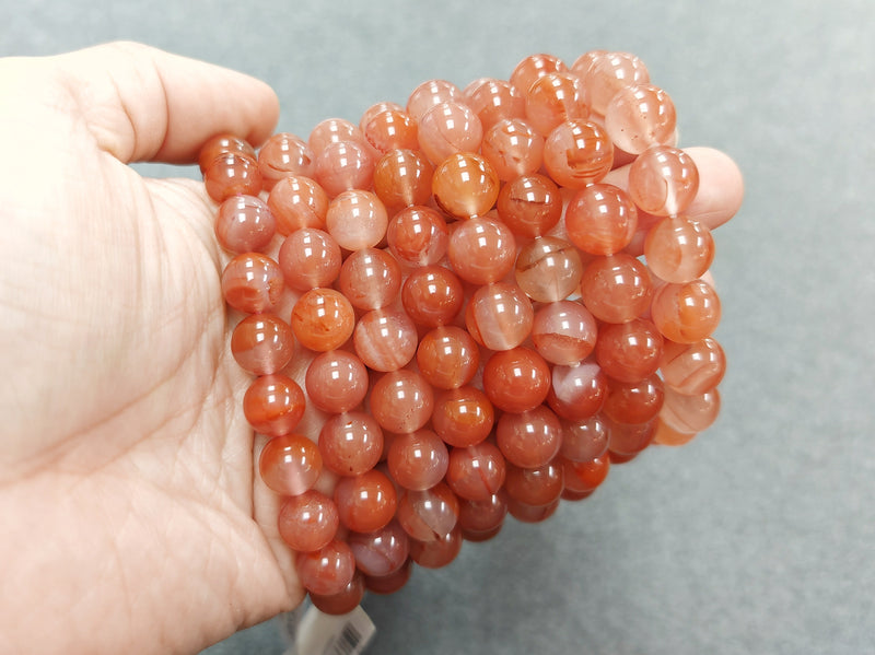 Red Agate, Bracelet, Single-Loop Elastic | 瑪瑙 (水紅), 單圈手鏈