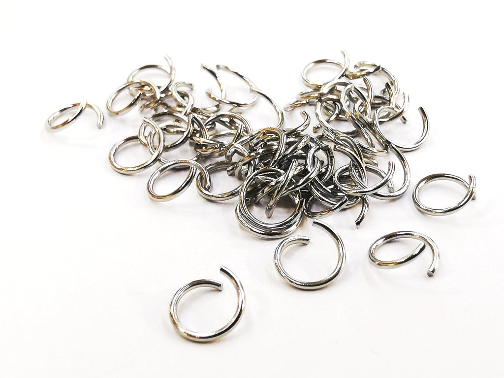 Jump Ring, 1x9mm, Stainless Steel, 50 Pieces | 不鏽鋼開口圈, 1x9mm圓形, 50個