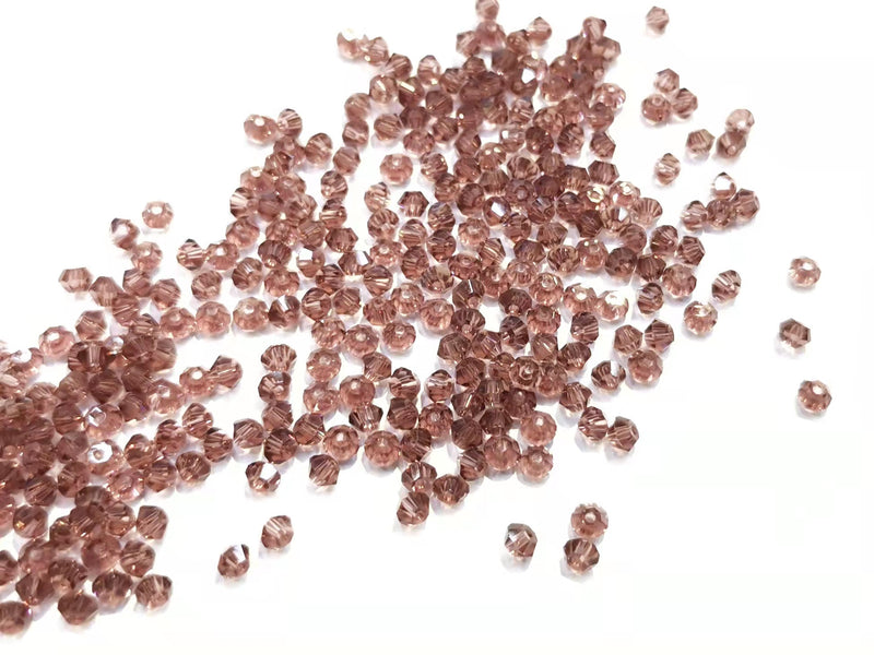 雙尖水晶玻璃, 3mm, 中紫, 144粒