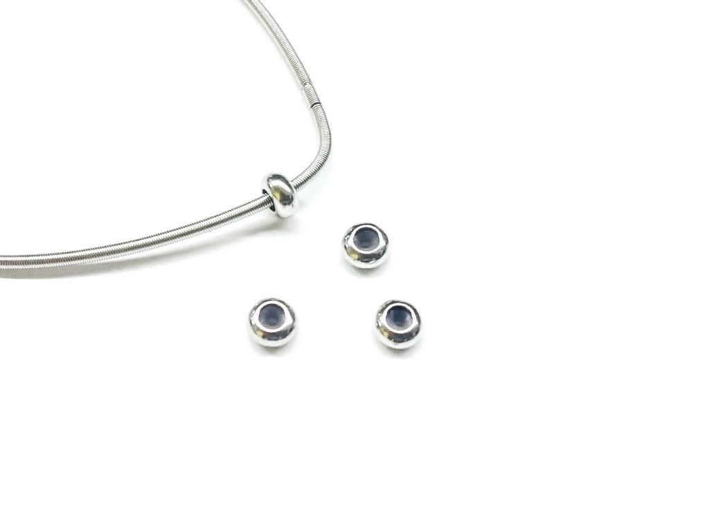 Spacer Stopper, 3x6mm Brass Bead, 4 Pieces Per Pack - amakeit bead 天富