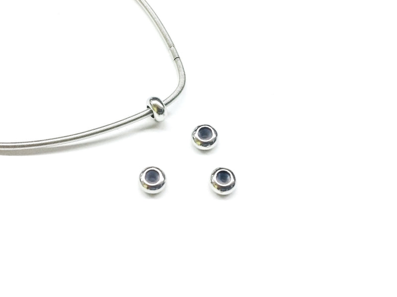 Spacer Stopper, 3x6mm Brass Bead, 4 Pieces Per Pack - amakeit bead 天富