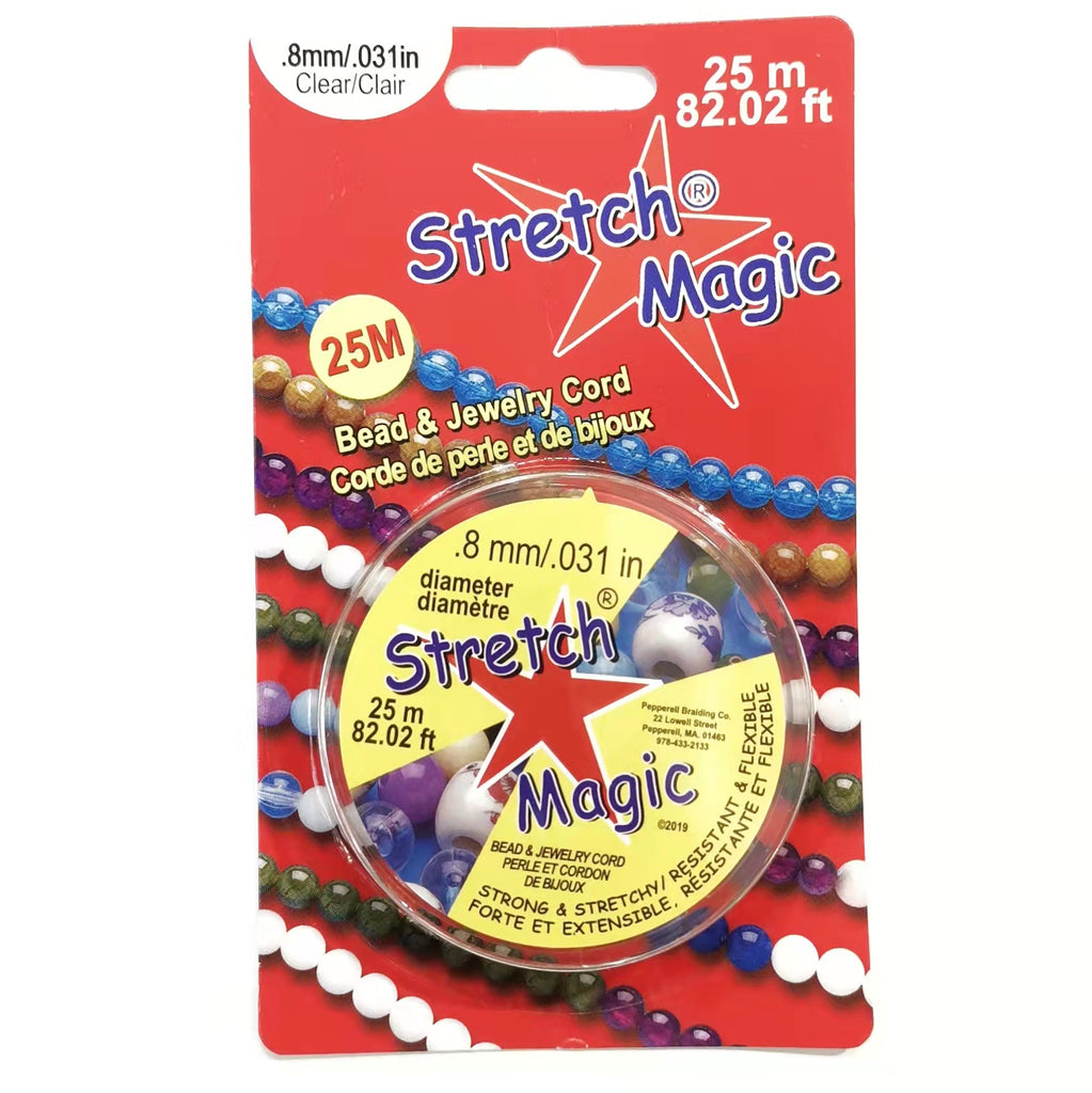 Jewelry Elastic Cord, Transparent, 0.7/0.8/1.0mm, 25M | 彈性魚絲, 透明, 0.7/0.8/1.0mm, 25米