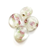 Bead, Lampwork, 7.5x14mm, Disc, Price Per 4 Pieces | 琉璃珠, 7.5x14mm, 4粒