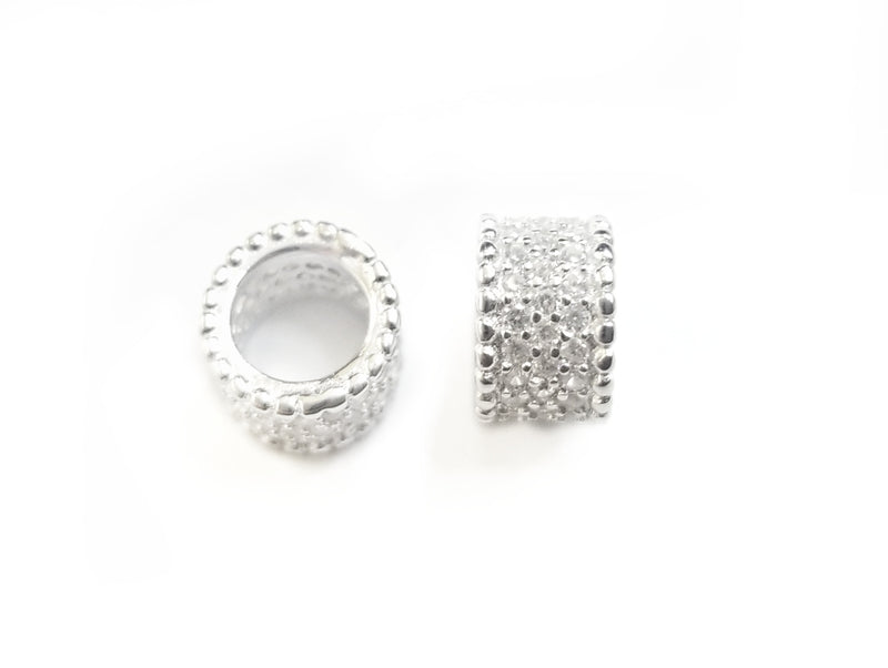 925銀閃石隔珠, 5x8mm