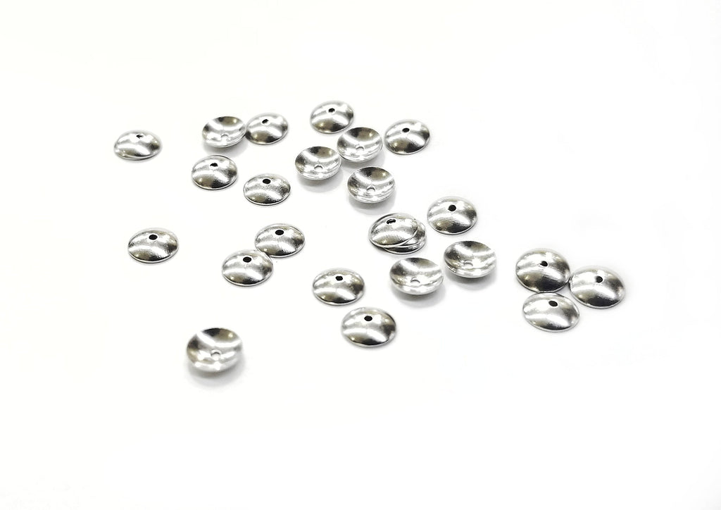 Bead Cap, Brass, 5mm, Nickel, 60 Pieces | 銅珠蓋, 5mm, 叻色, 60個