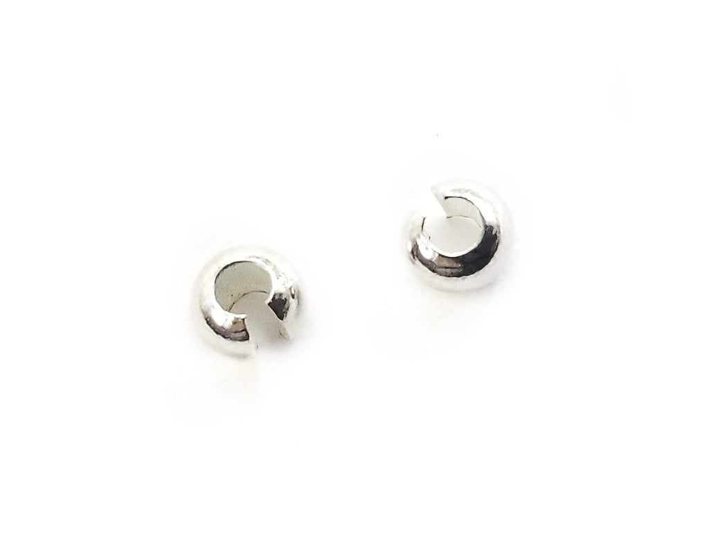 Crimp Covers, Sterling Silver, 2 Pieces | 定位珠蓋, 925銀, 2個