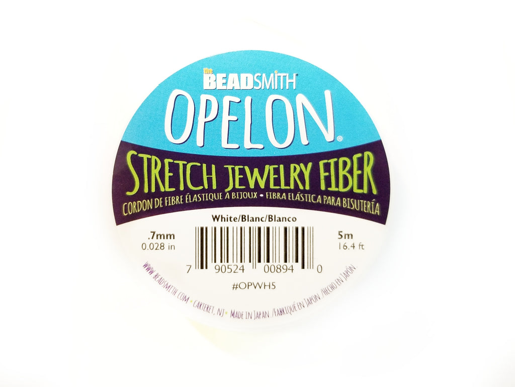 Stretch Jewelry Fiber, white, Opelon, 0.7mm | 日本彈性魚線, 白色, 水晶線, Opelon, 0.7mm