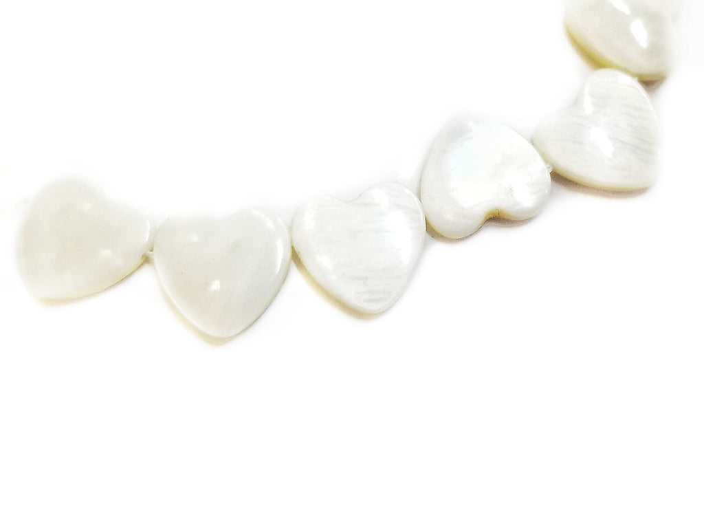 Shell, Bead, Heart, 11x12mm, 15 Pieces | 11mm心形貝殼,15個