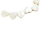 Shell, Bead, Heart, 11x12mm, 15 Pieces | 11mm心形貝殼,15個
