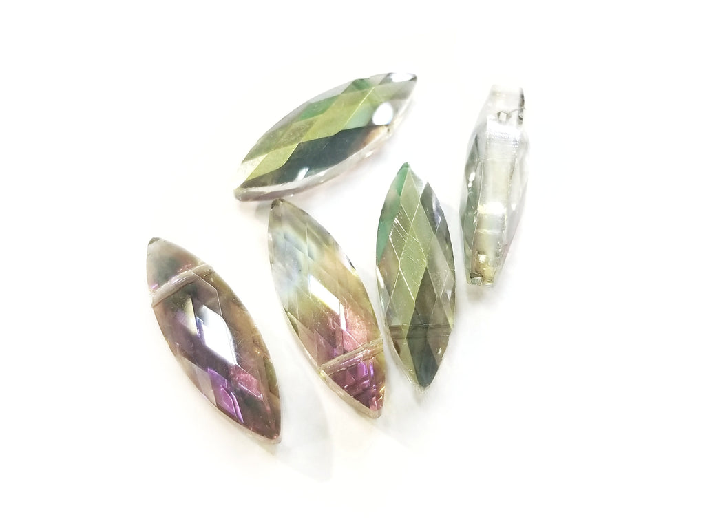 Bead,  Glass,  7x22mm Navette, 10 pieces | 7x22mm欖尖玻璃珠,10個