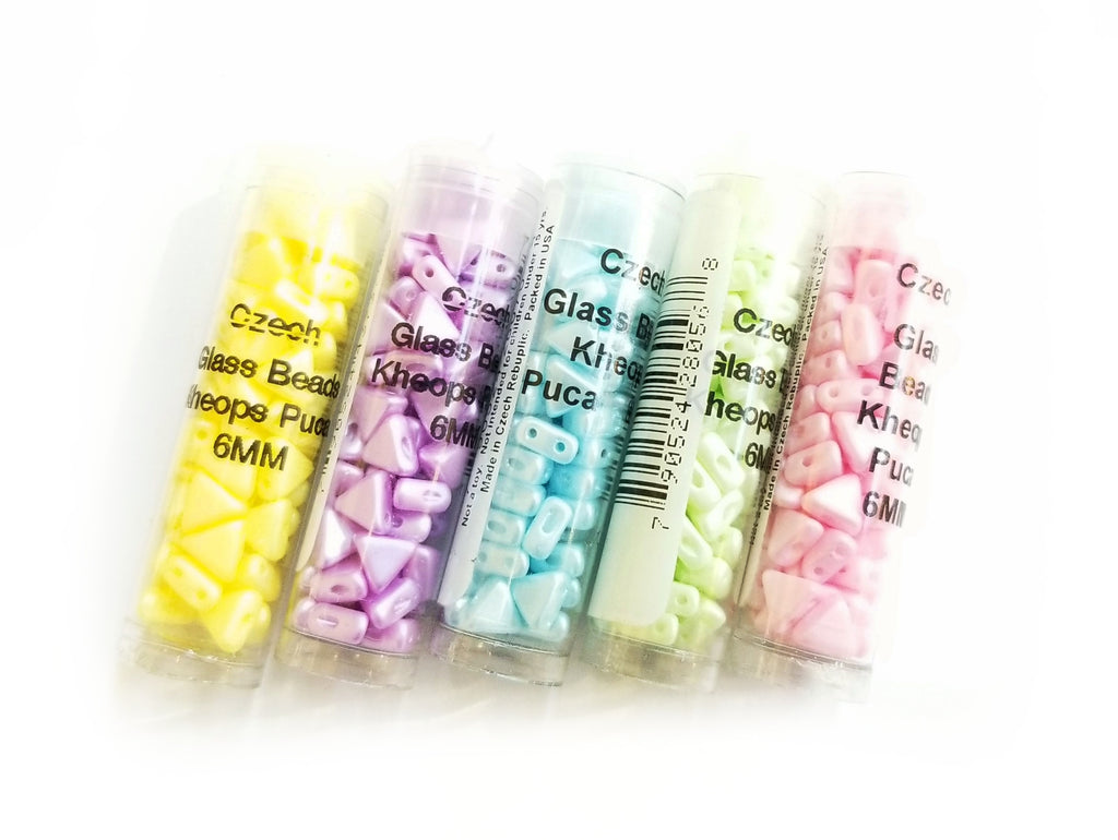 Bead, Kheops Par Puca, 6mm, 9 grams | 捷克玻璃珠, Kheops Par Puca, 6mm, 9克