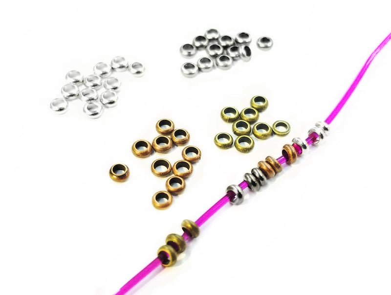 Spacer, Brass, 2.9mm, 100 Pcs | 2.9mm銅隔珠, 100個