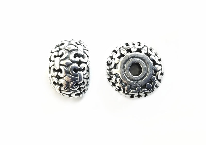 通花銀珠, 9x14mm