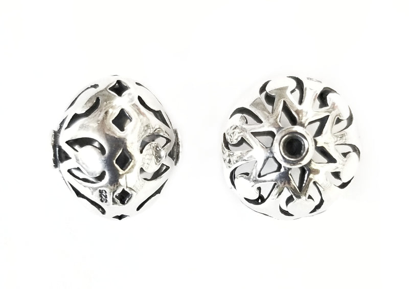 通花銀珠, 13.5x14.5mm