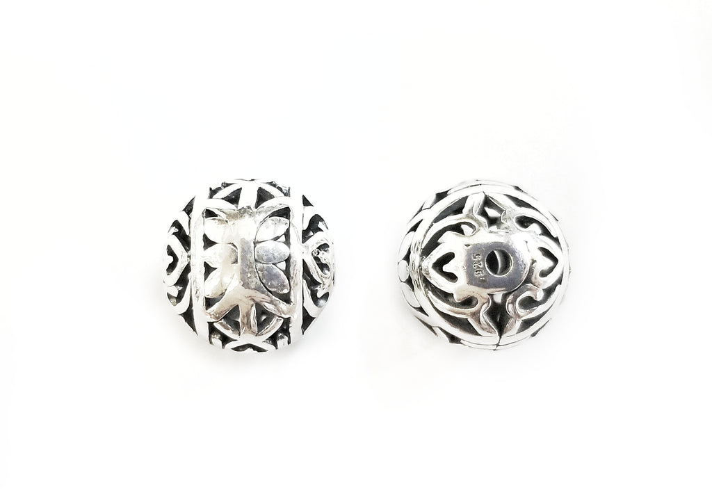 Bead, Sterling Silver, 10mm | 通花銀珠, 10mm