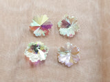 Bead, Glass, Snowflake, 4 Pieces | 雪花玻璃珠,4個