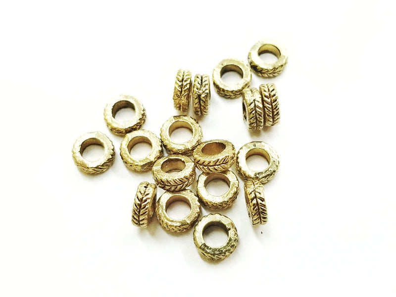 Spacer, Alloy, 3x7mm, Antique Gold, 40 Pieces | 3x7mm古金色合金圈,40個