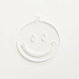 Acrylic charm, smile face charm, 2.9cm, 1 pc | 透明吊飾, 笑面, 2.9cm, 1個