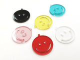 Acrylic charm, smile face charm, 2.9cm, 1 pc | 透明吊飾, 笑面, 2.9cm, 1個