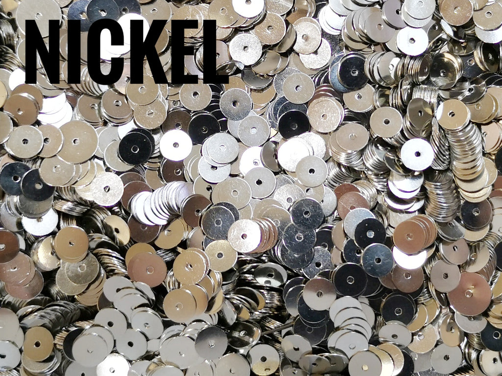 Clearance, Brass sequins, 6mm, centre hole, 200 pcs | 特價, 圓銅片, 6mm, 中孔, 200個