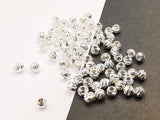 Brass beads, 4mm, faceted cut round, 30 pcs | 銅珠, 4mm實心切面銅珠, 30個
