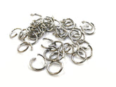 Jump Ring, 1.2x10mm, Stainless Steel, 50 Pieces | 不鏽鋼開口圈, 1.2x10mm圓形, 50個