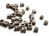 Bead, Brass, 2.5x2.5mm Square, facet cut, 50 Pieces | 2.5x2.5mm方形批花銅珠, 50個