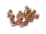 Brass beads, 5.5mm, faceted cut round, 24 pcs | 銅珠, 5.5mm實心切面銅珠, 24個