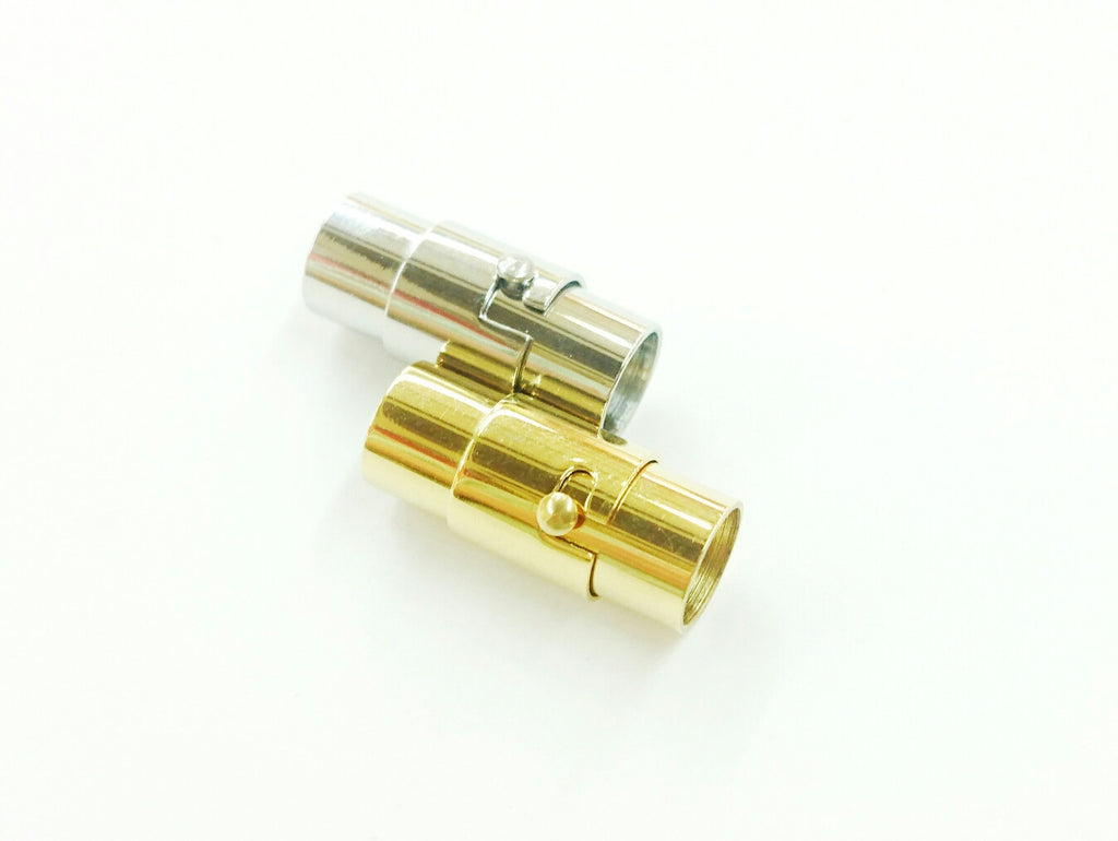 Stainless Steel Magnetic Clasp, 8x18mm Tube, 6mm Hole, Price Per Piece - amakeit bead 天富