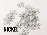 Brass Charm, 5-petal flowers, 13.5mm, 24 pcs | 圓銅片, 花形, 13.5m, 24個