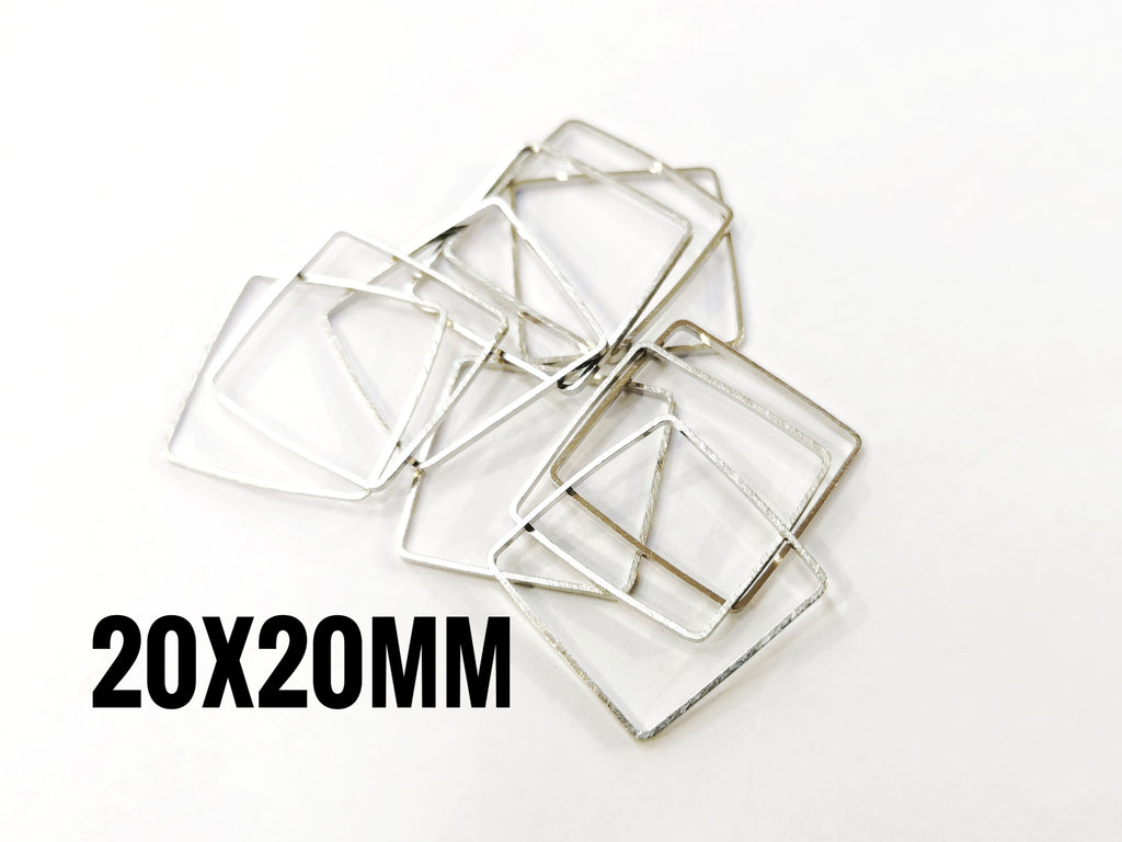 Brass Ring, 20x20mm, 10pcs | 銅圈, 方形, 20x20mm, 10個