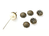 Bead Cap, Brass, 10mm, 24 Pieces | 銅珠蓋, 10mm 24個