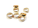 Brass Bead, Round Bead Frame, 6mm, 8pcs | 雙孔銅圈, 6mm, 8個