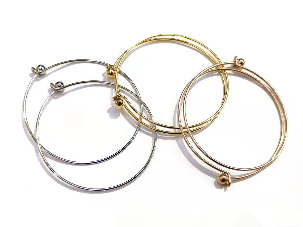 Stainless Steel Cuff, Screw End, 2mm Wire | 不鏽鋼手環, 2mm粗